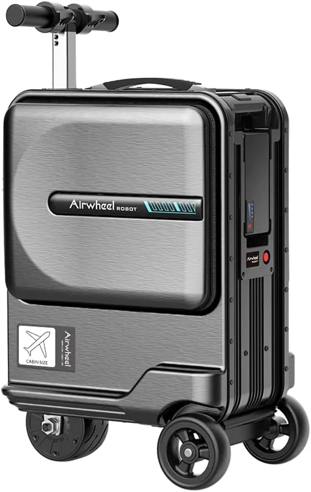 SE3miniT 20 Inch Electrical Riding On Suitcases Luggage Scooters Carry On Smart Luggage (black)