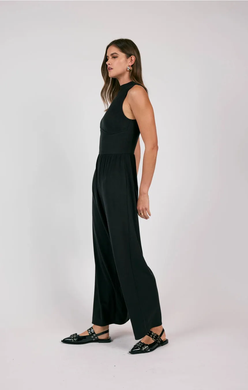 See Me Now Corset Knit Jumpsuit