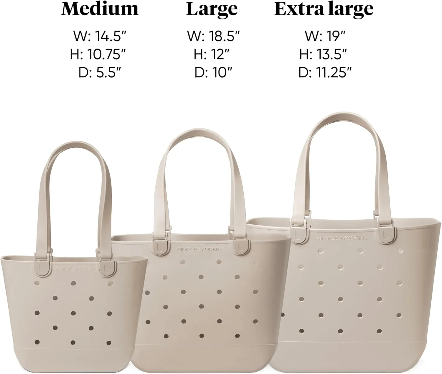 Simple Modern Large Beach Bag | Waterproof Getaway Rubber Tote with Zipper Pocket for Travel, Pool, Boat, Groceries, Sports | Zinnia