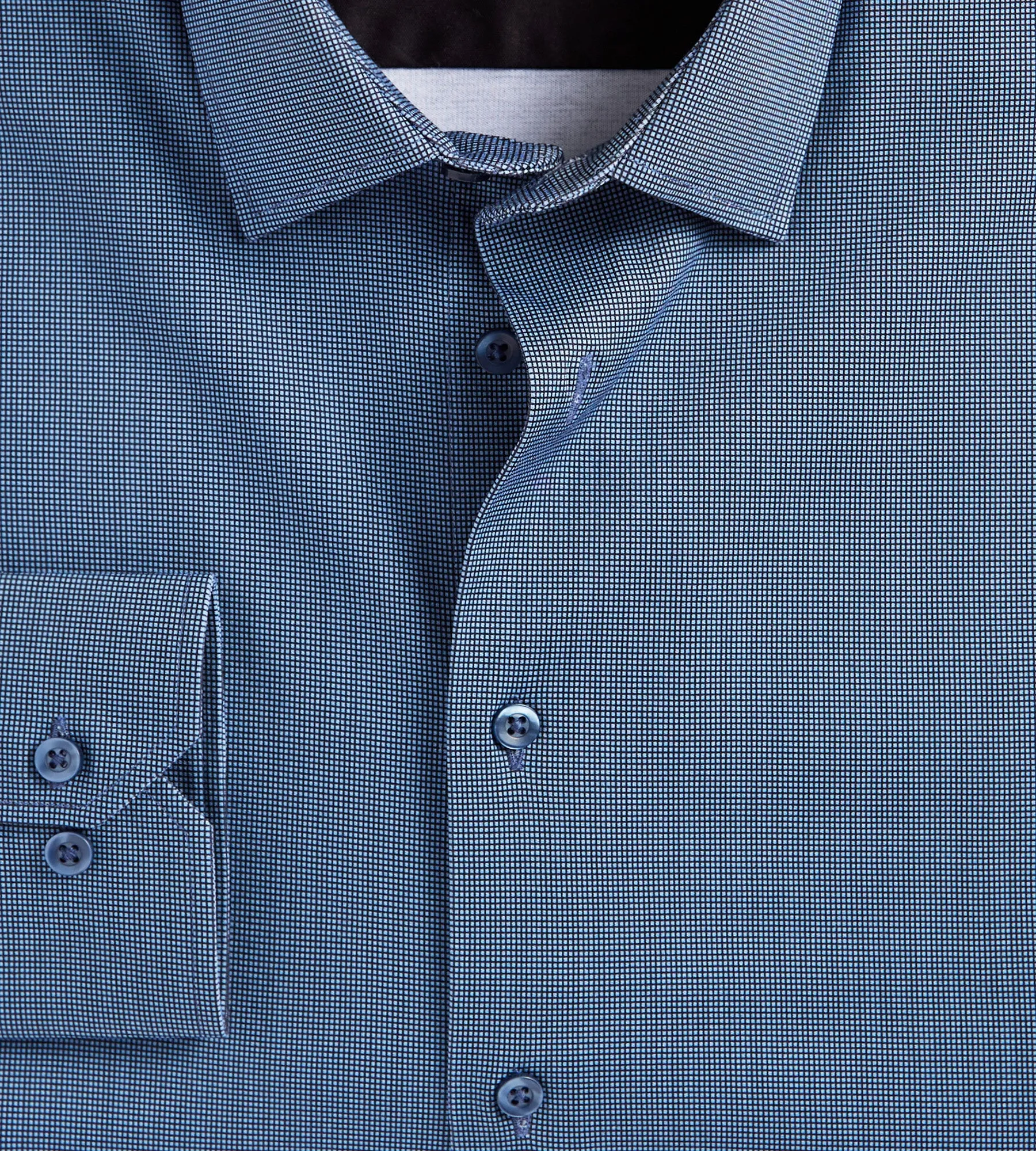 Slim Fit 360 Stretch Soft Touch Jacquard Print Jersey Dress Shirt