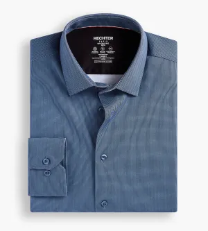 Slim Fit 360 Stretch Soft Touch Jacquard Print Jersey Dress Shirt