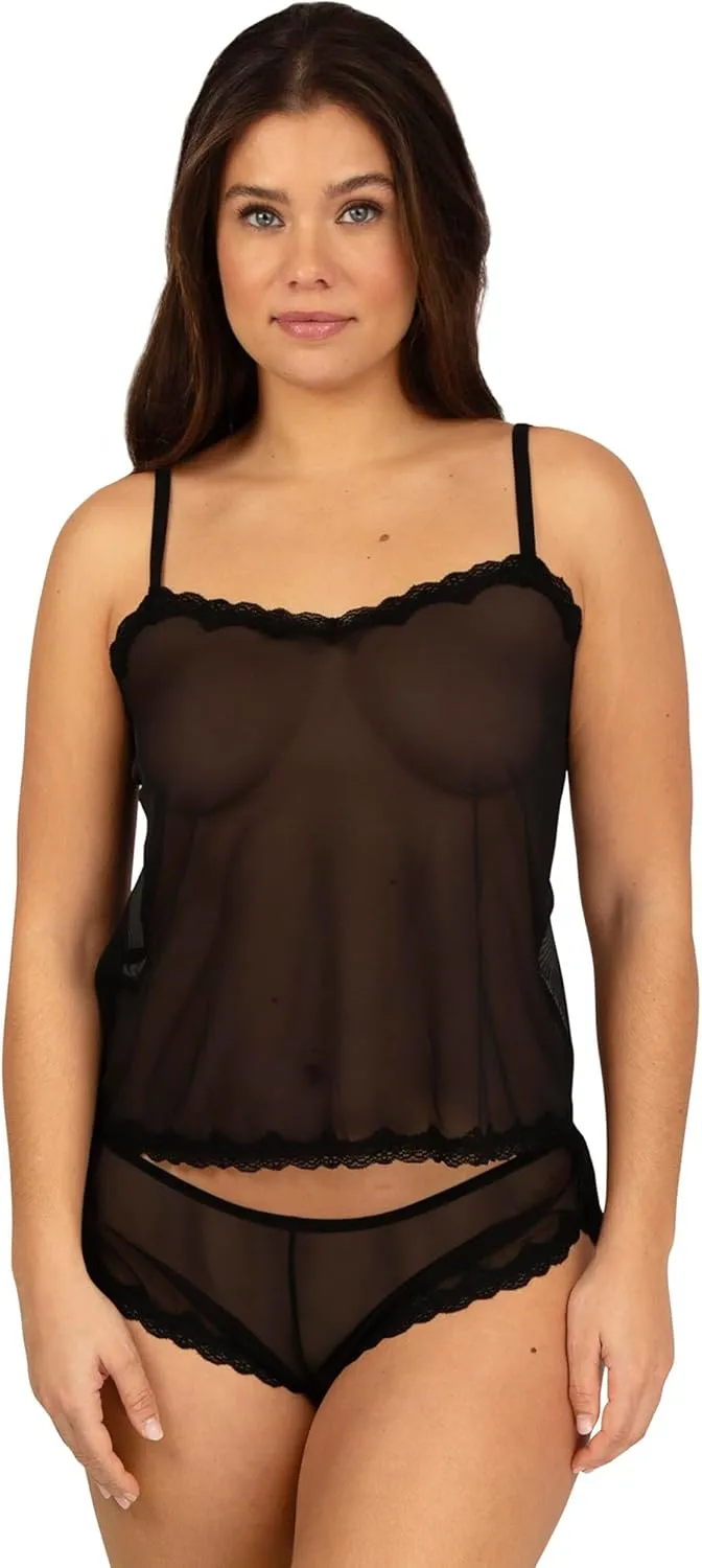 Smart & Sexy Women's Mesh Cami & Shorts Sleep Set