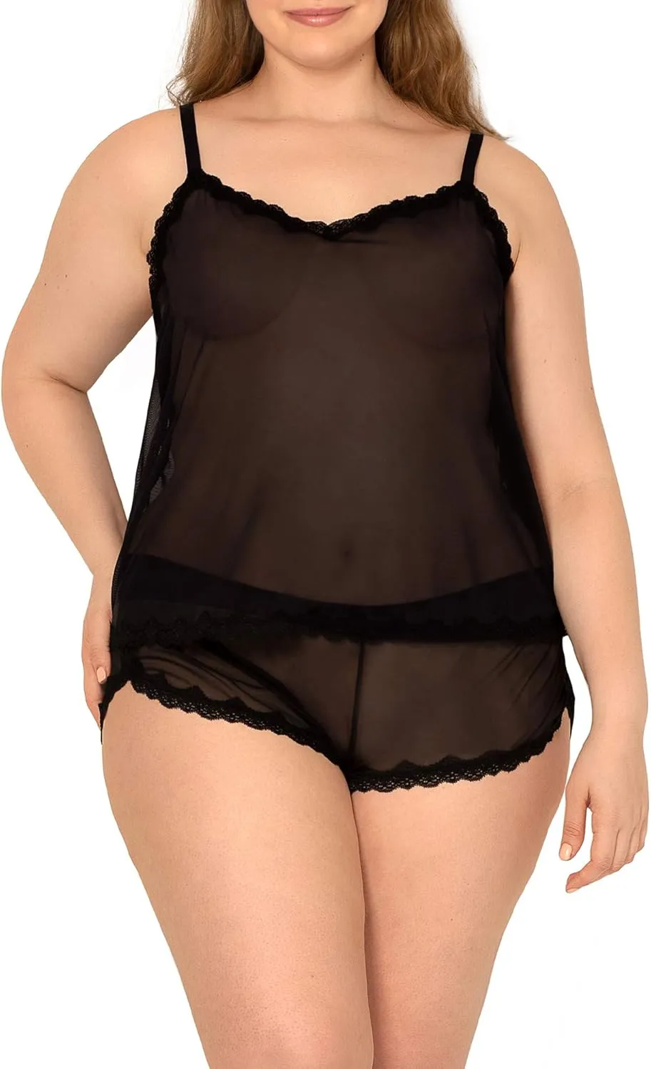 Smart & Sexy Women's Mesh Cami & Shorts Sleep Set