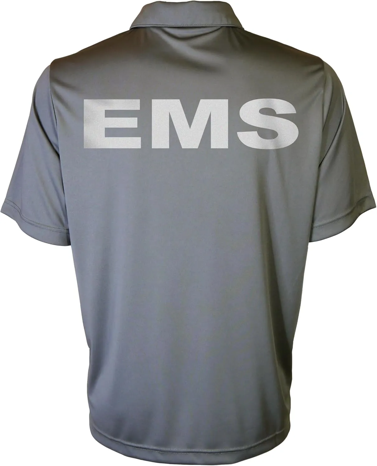 Smart People Clothing EMS Polo with Reflective Designs Front and Back, Performance Polo w/Moisture Wicking Technology