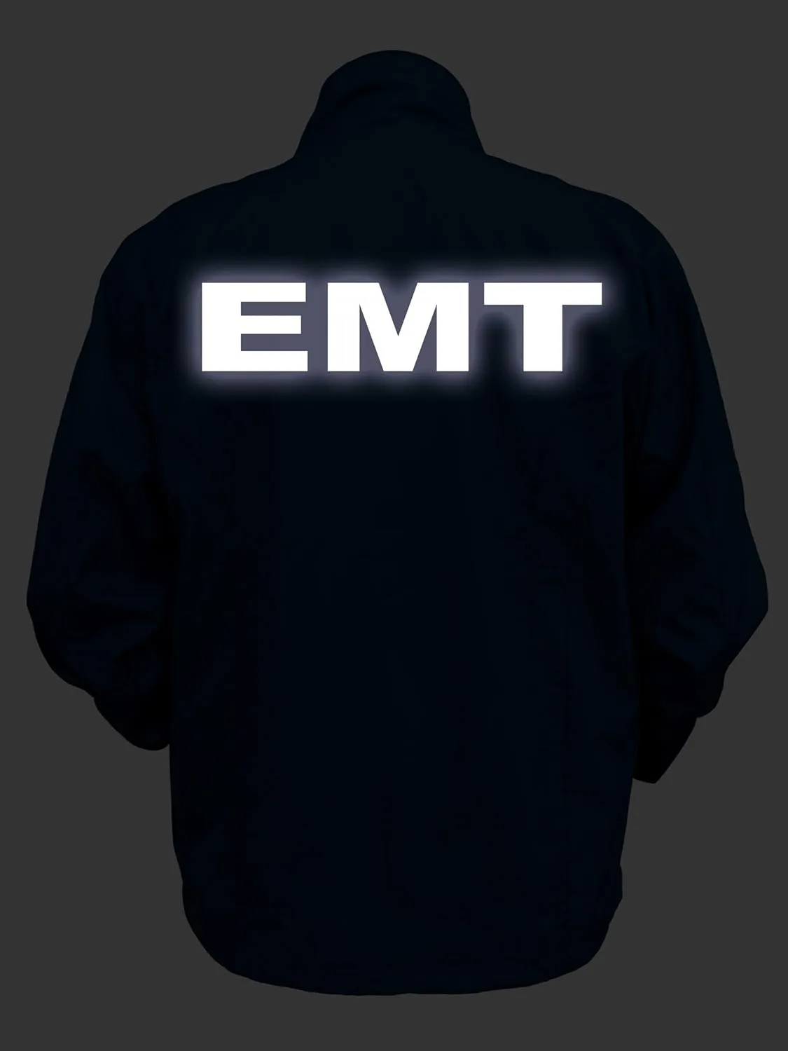 Smart People Clothing EMT zipped up windbreaker with Reflective decorations front and back
