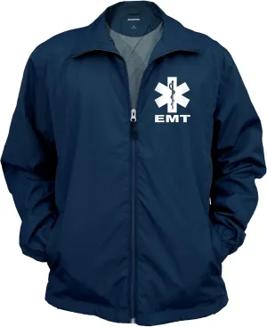 Smart People Clothing EMT zipped up windbreaker with Reflective decorations front and back