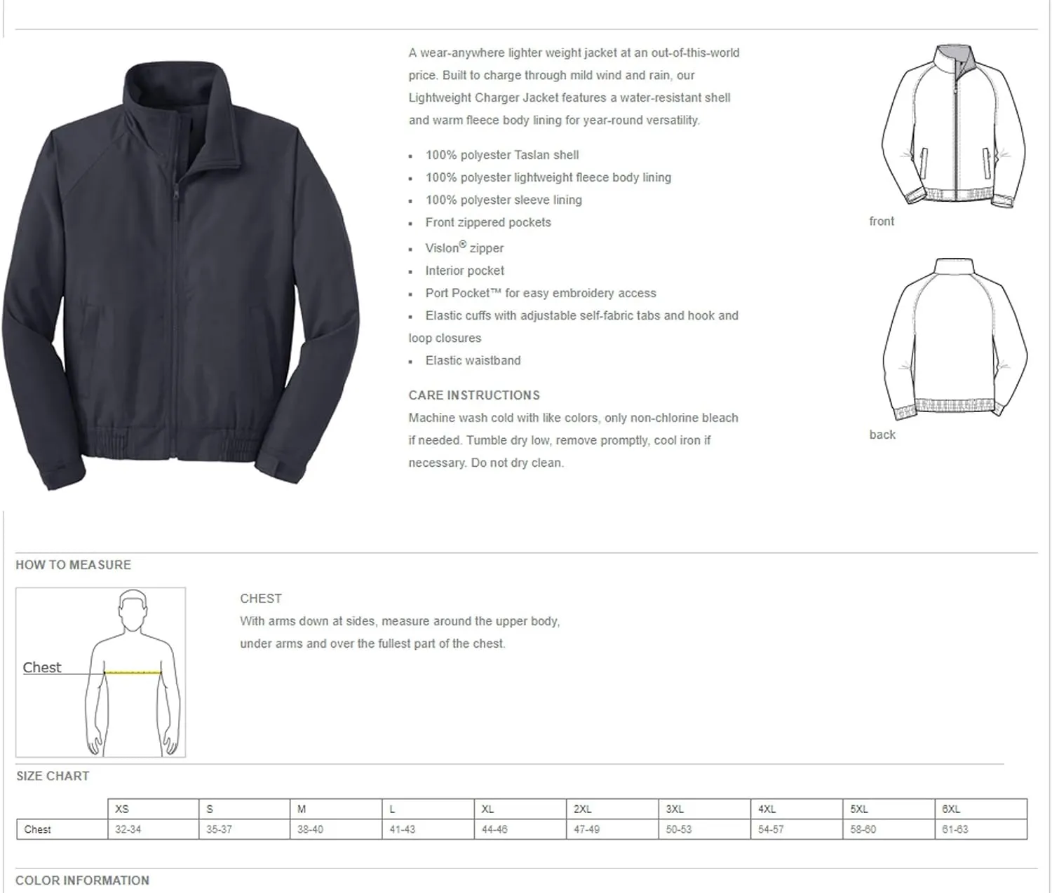 Smart People Clothing Security jacket, Economy with REFLECTIVE Decoration both front and back