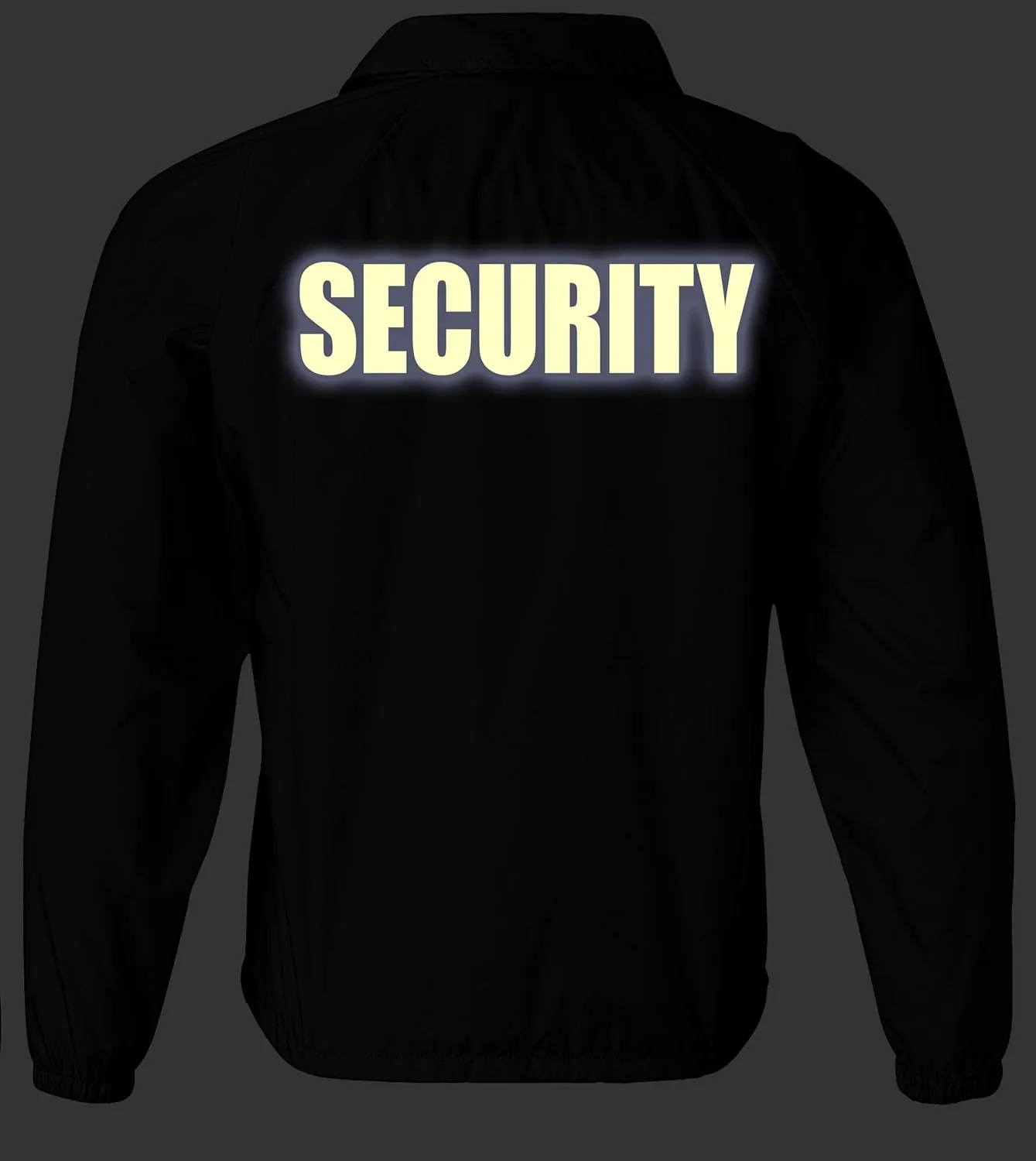 Smart People Clothing Security nylon jacket in with Reflective logos, front and back.