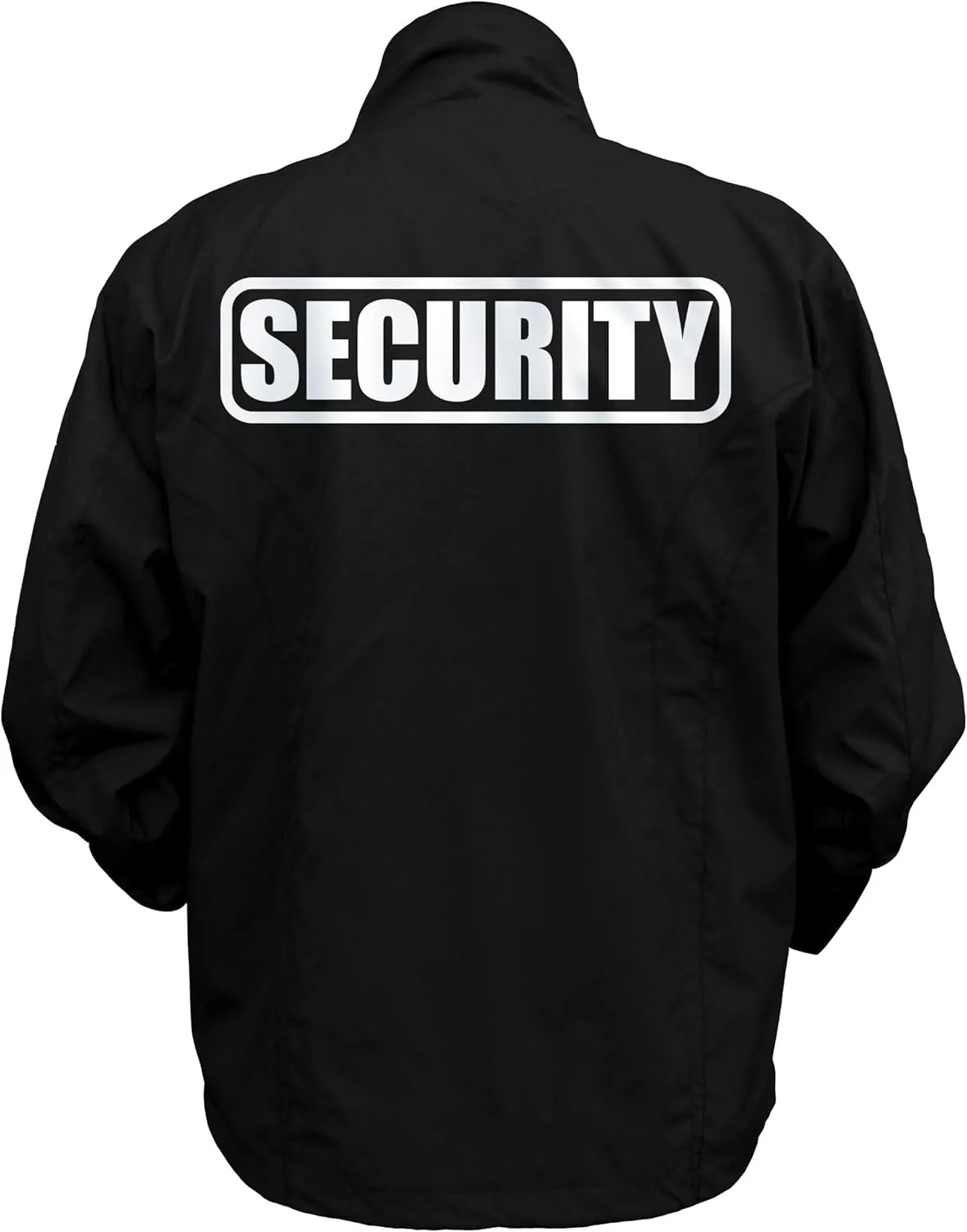 Smart People Clothing Security Zipped up Windbreaker with Reflective Decorations Front and Back