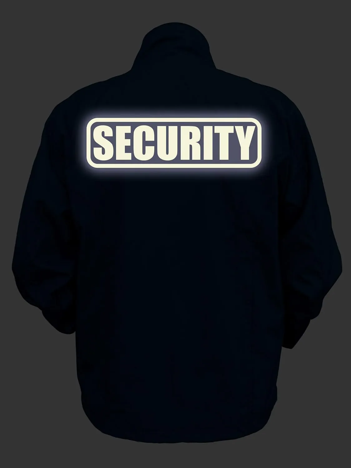 Smart People Clothing Security Zipped up Windbreaker with Reflective Decorations Front and Back