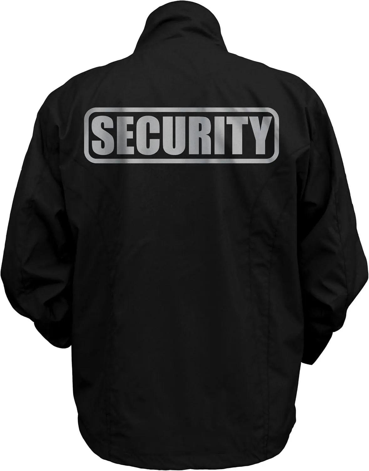 Smart People Clothing Security Zipped up Windbreaker with Reflective Decorations Front and Back