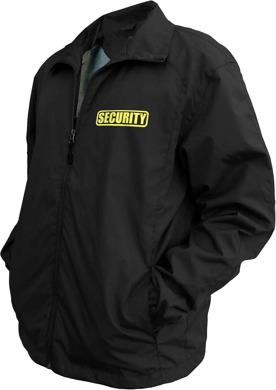 Smart People Clothing Security Zipped up Windbreaker with Reflective Decorations Front and Back