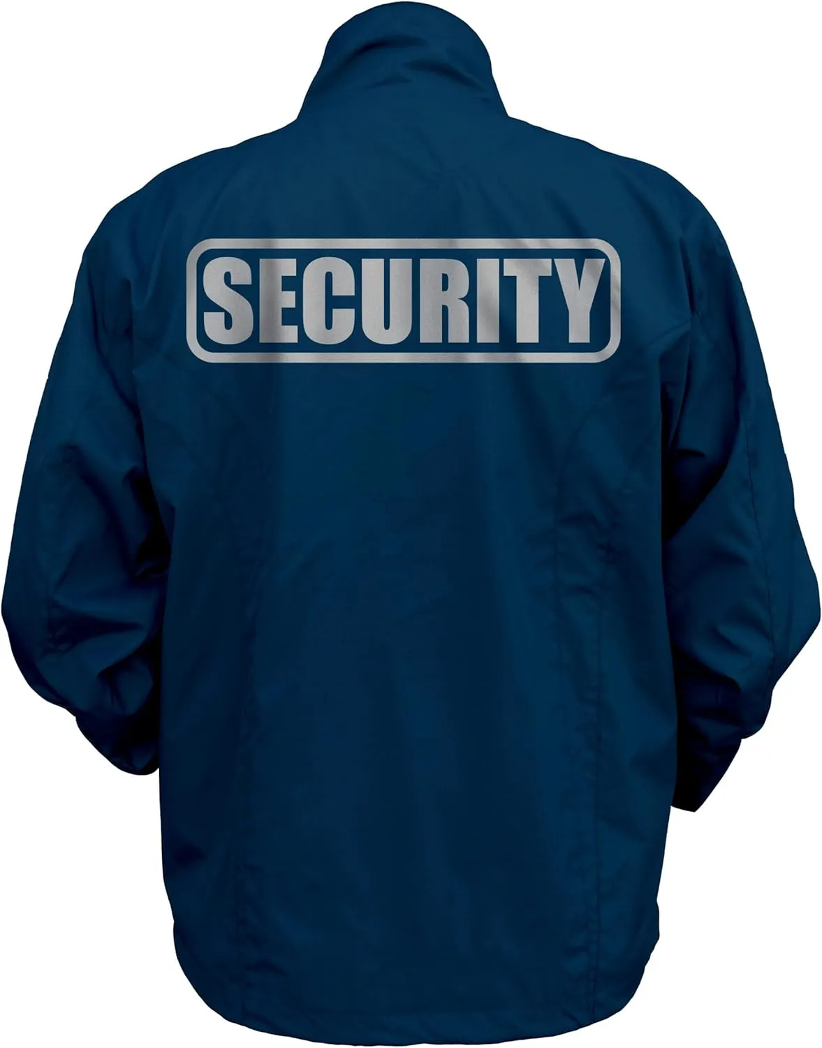 Smart People Clothing Security Zipped up Windbreaker with Reflective Decorations Front and Back