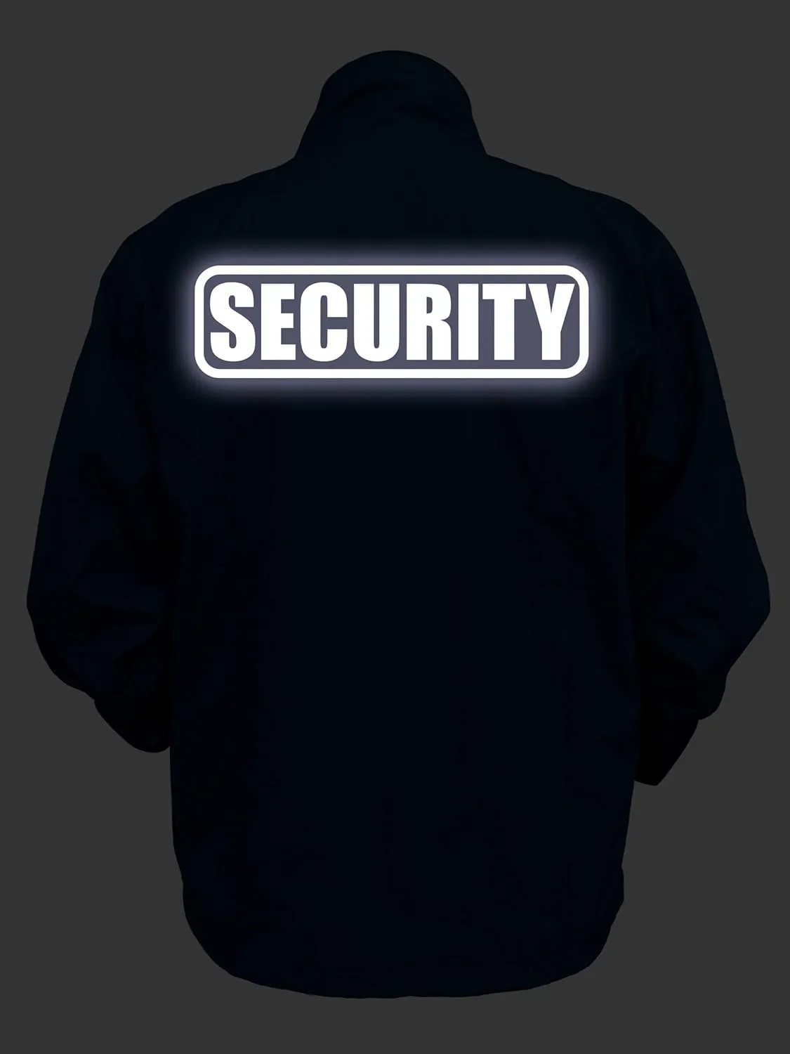 Smart People Clothing Security Zipped up Windbreaker with Reflective Decorations Front and Back