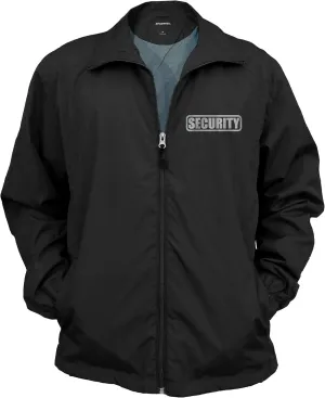Smart People Clothing Security Zipped up Windbreaker with Reflective Decorations Front and Back