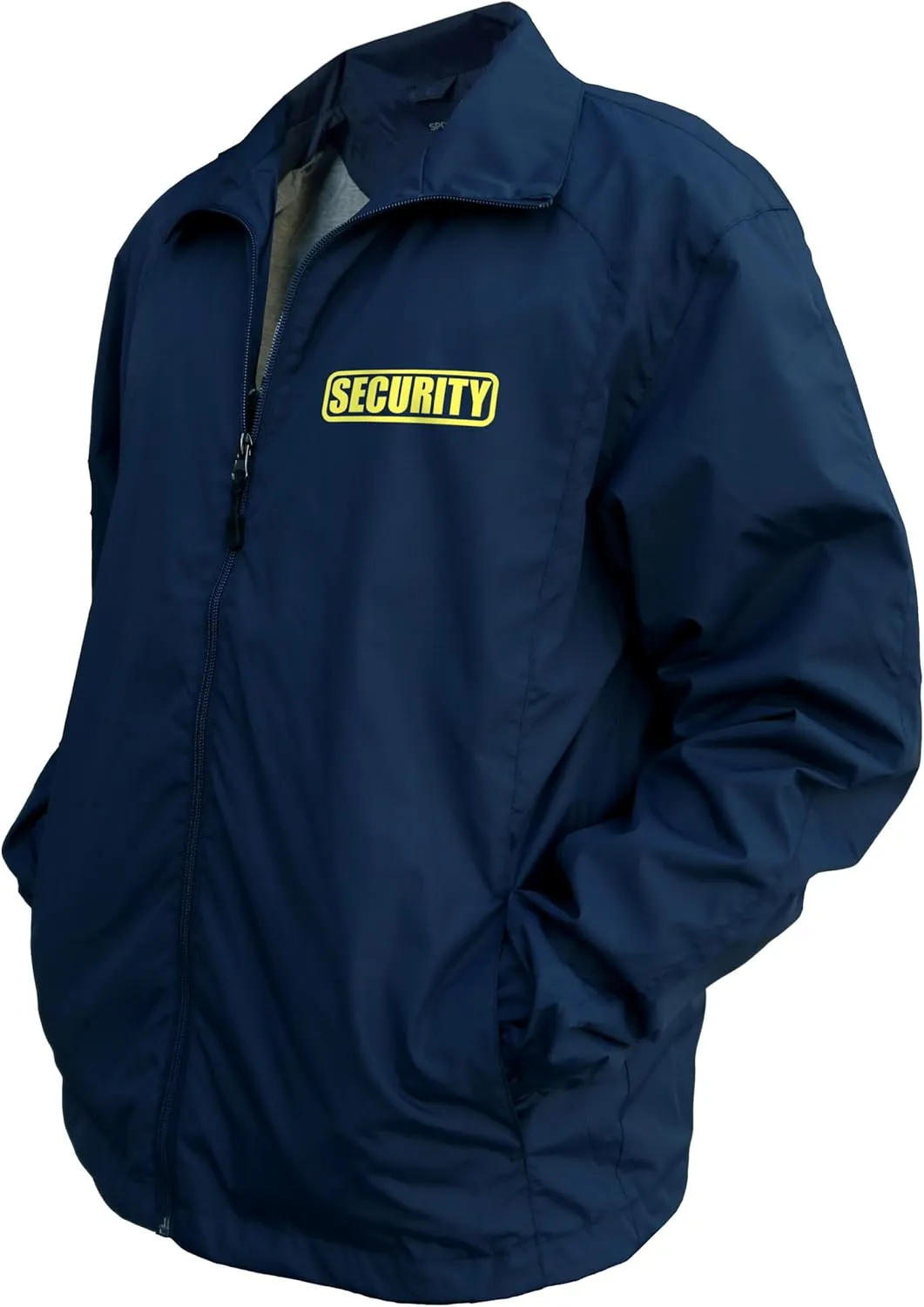 Smart People Clothing Security Zipped up Windbreaker with Reflective Decorations Front and Back