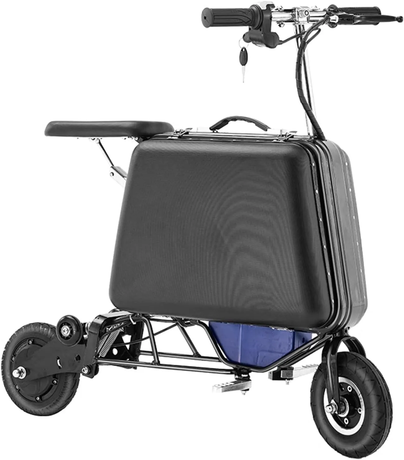 Smart Rideable Suitcase, 20L Large Capacity Foldable Electric Luggage Suitcase with Footrest and Seat