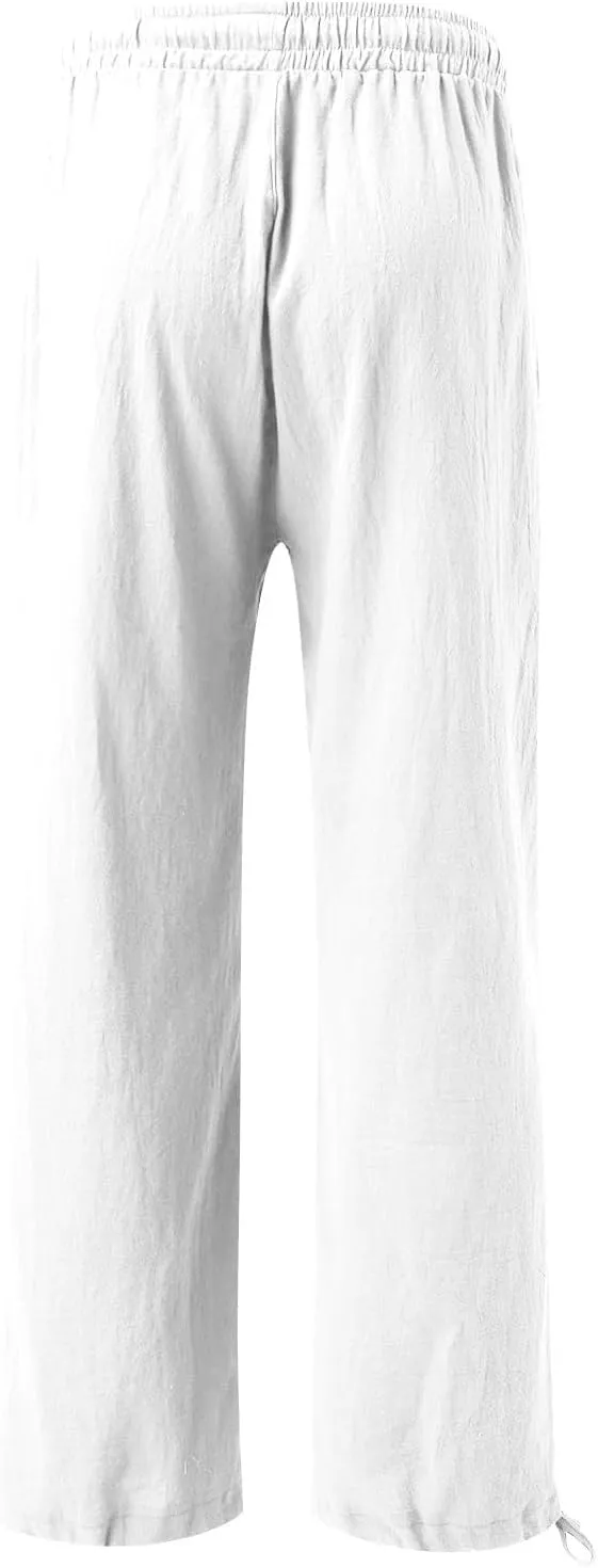 SMIDOW High Waist Wide Leg Pants for Women Trendy 2024 Casual Loose Long Trousers Palazzo Pants with Pockets