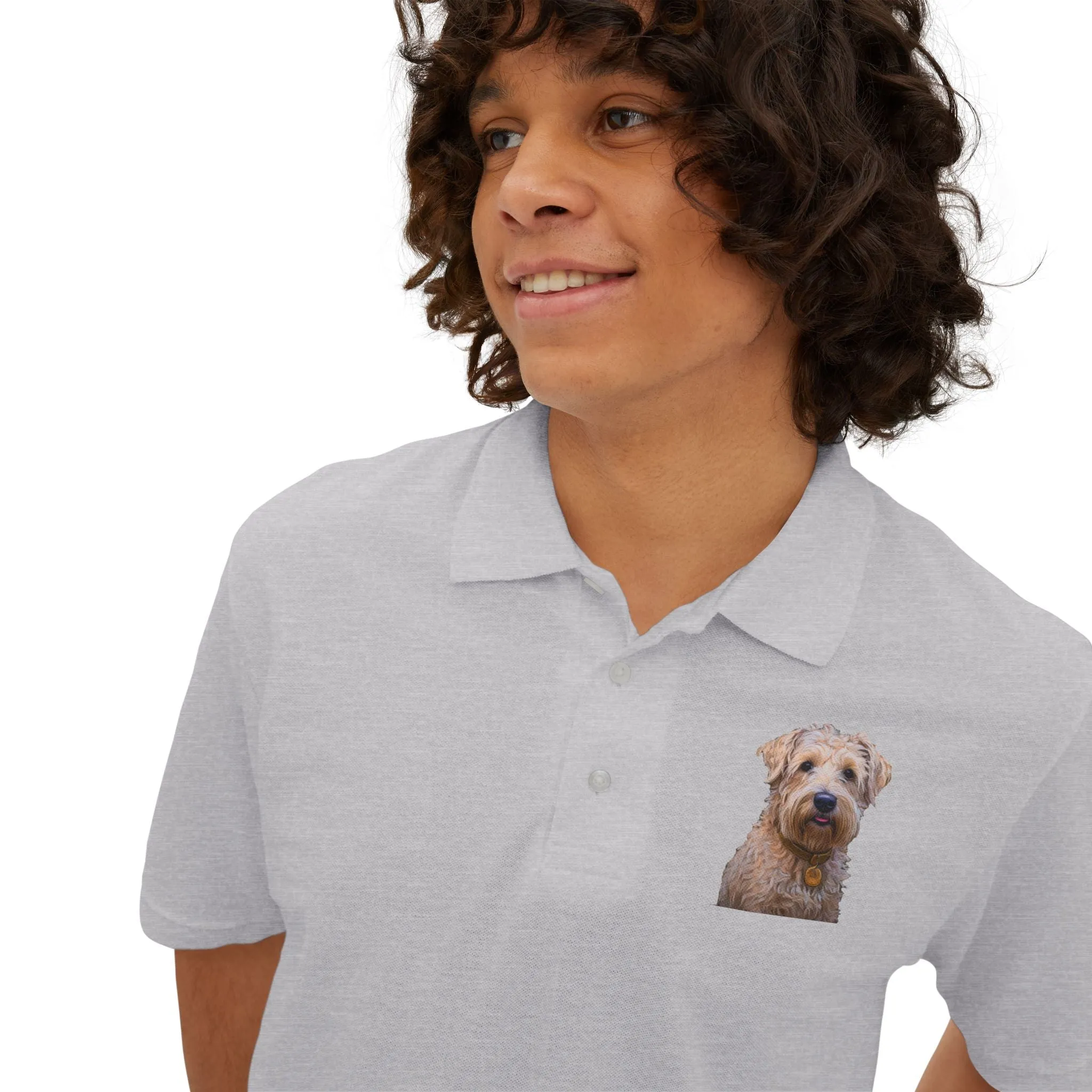 Soft Coated Wheaten Terrier - Men's Piqu Polo Shirt