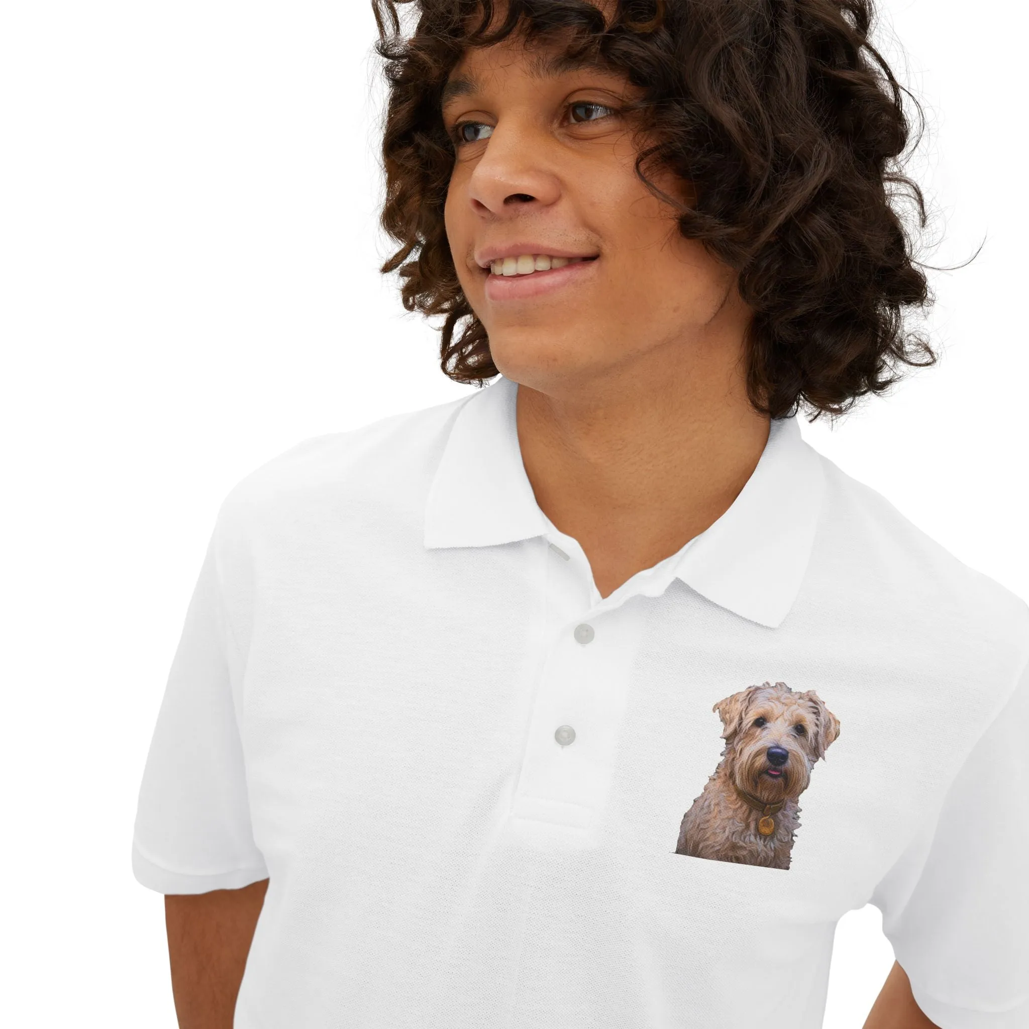 Soft Coated Wheaten Terrier - Men's Piqu Polo Shirt