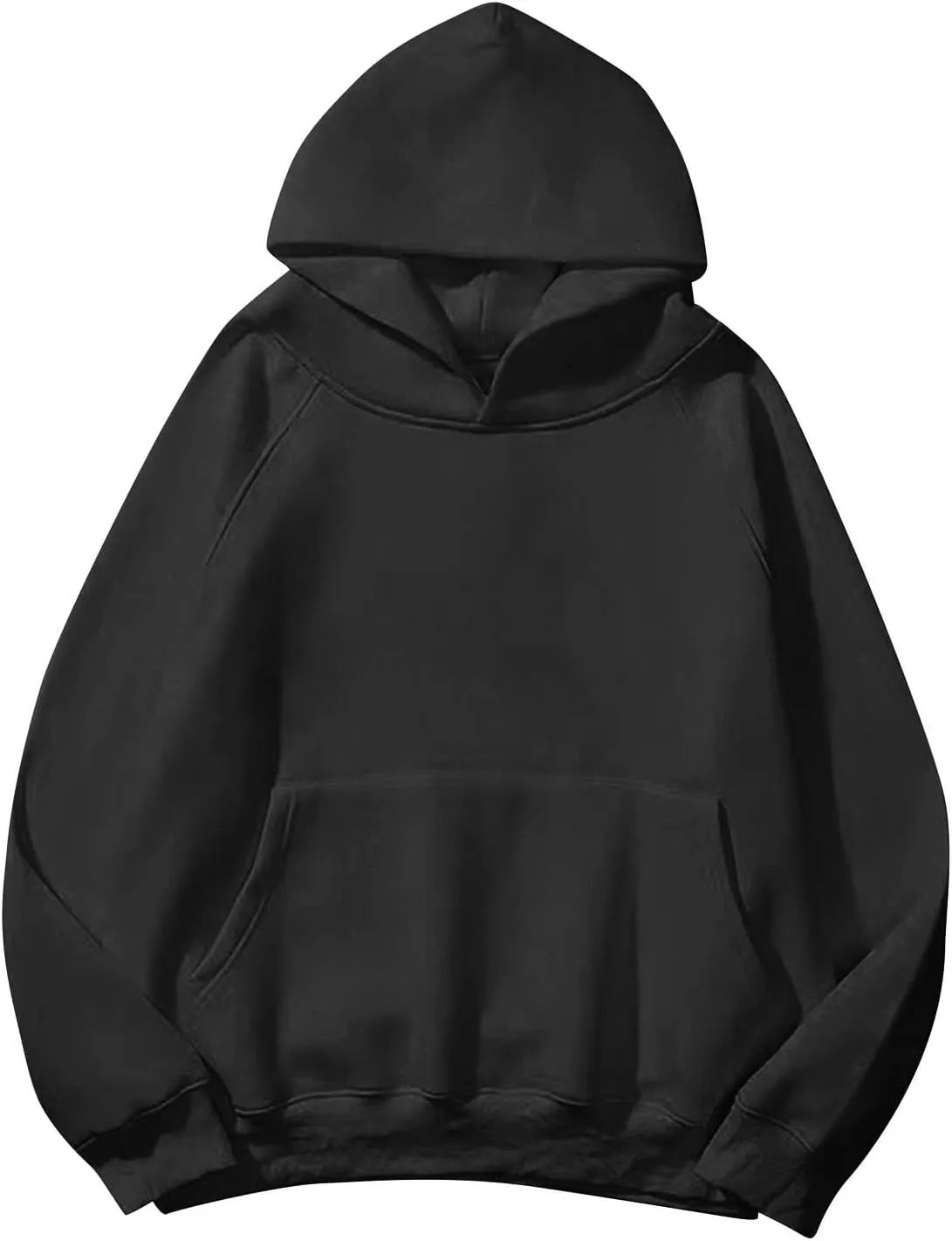 Solid Hoodies for Women Oversized Raglan Long Sleeve Pullover Top Casual Loose Sports Sweatshirt with Pockets