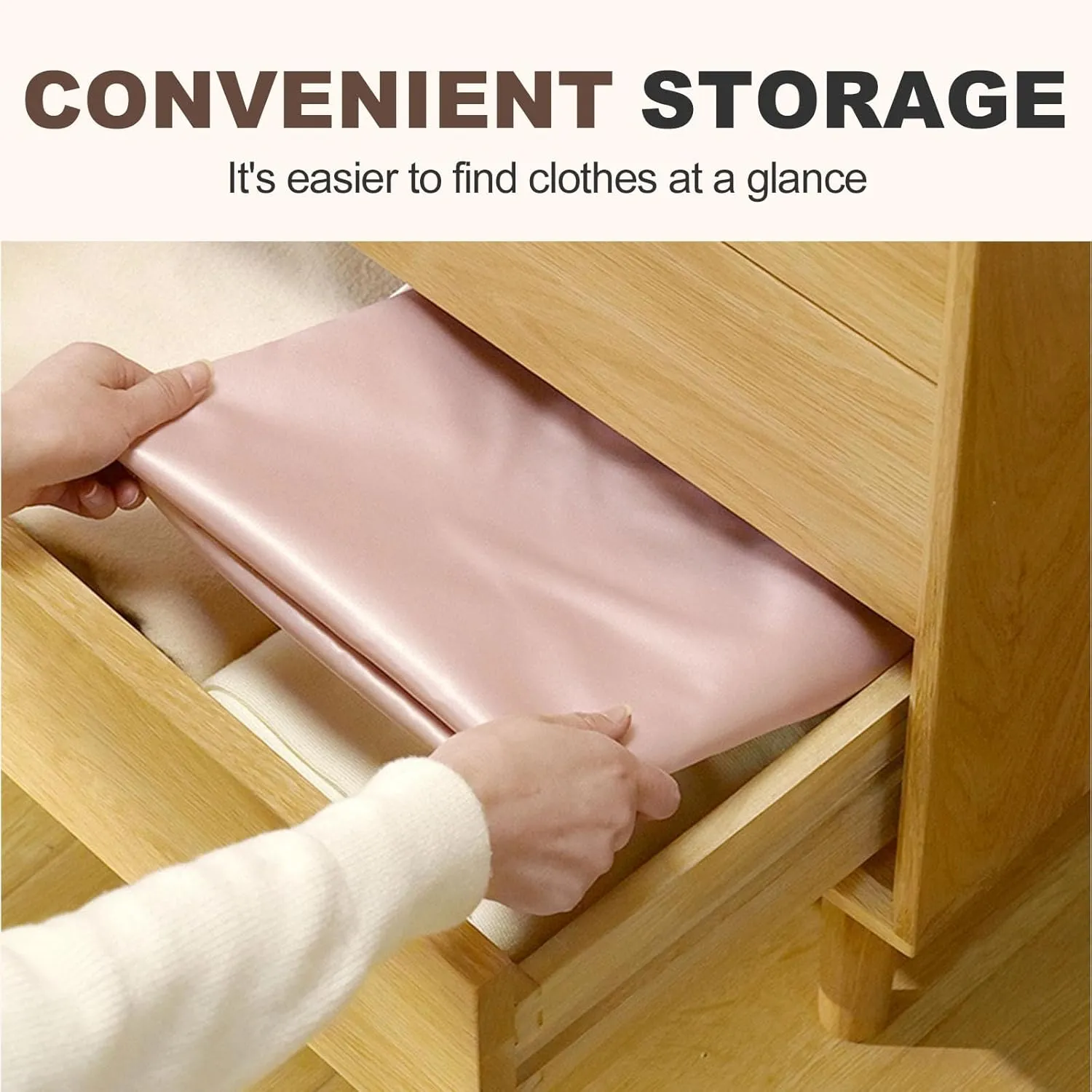 Space Saving Hanging Garment Bag, Dust Cover Clothes Bags for Down Coat with Self Compression Zipper, Hanging Clothes Bag Closet Storage Home (Beige, (Medium Large X-Large)3pcs)