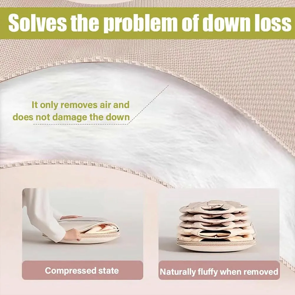 Space Saving Hanging Garment Bag with Self Compression Zipper, Otherwise Garment Bag, Dust Cover Clothes Bags for down Coat, Save Space, for Moving or Storaging Clothes (Beige, XL)
