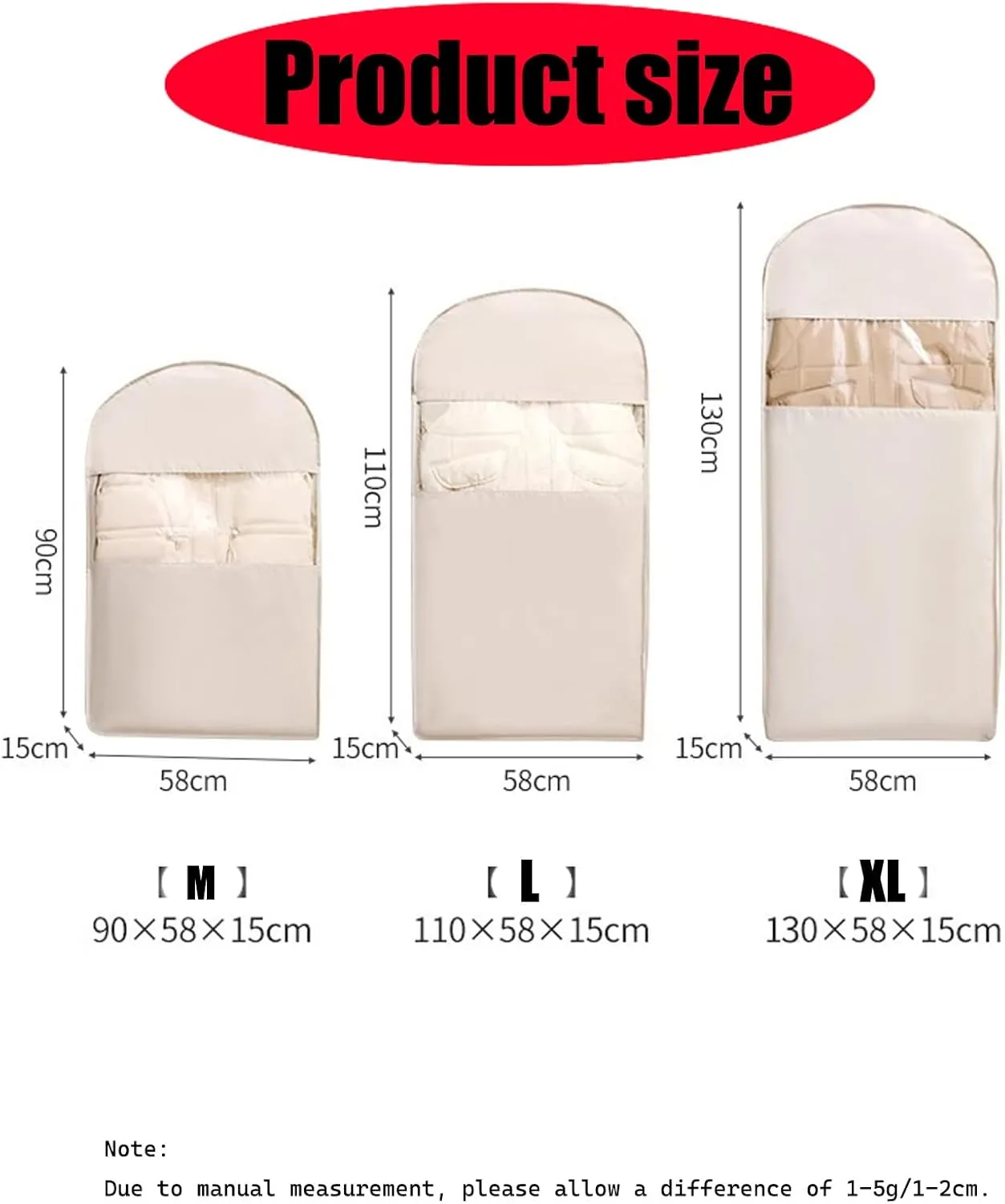 Space Saving Hanging Garment Bag with Self Compression Zipper, Space Saver Closet Organizers, Garment Bags for Hanging Clothes Travel for Moving or Storaging Clothes (Pink,XL)