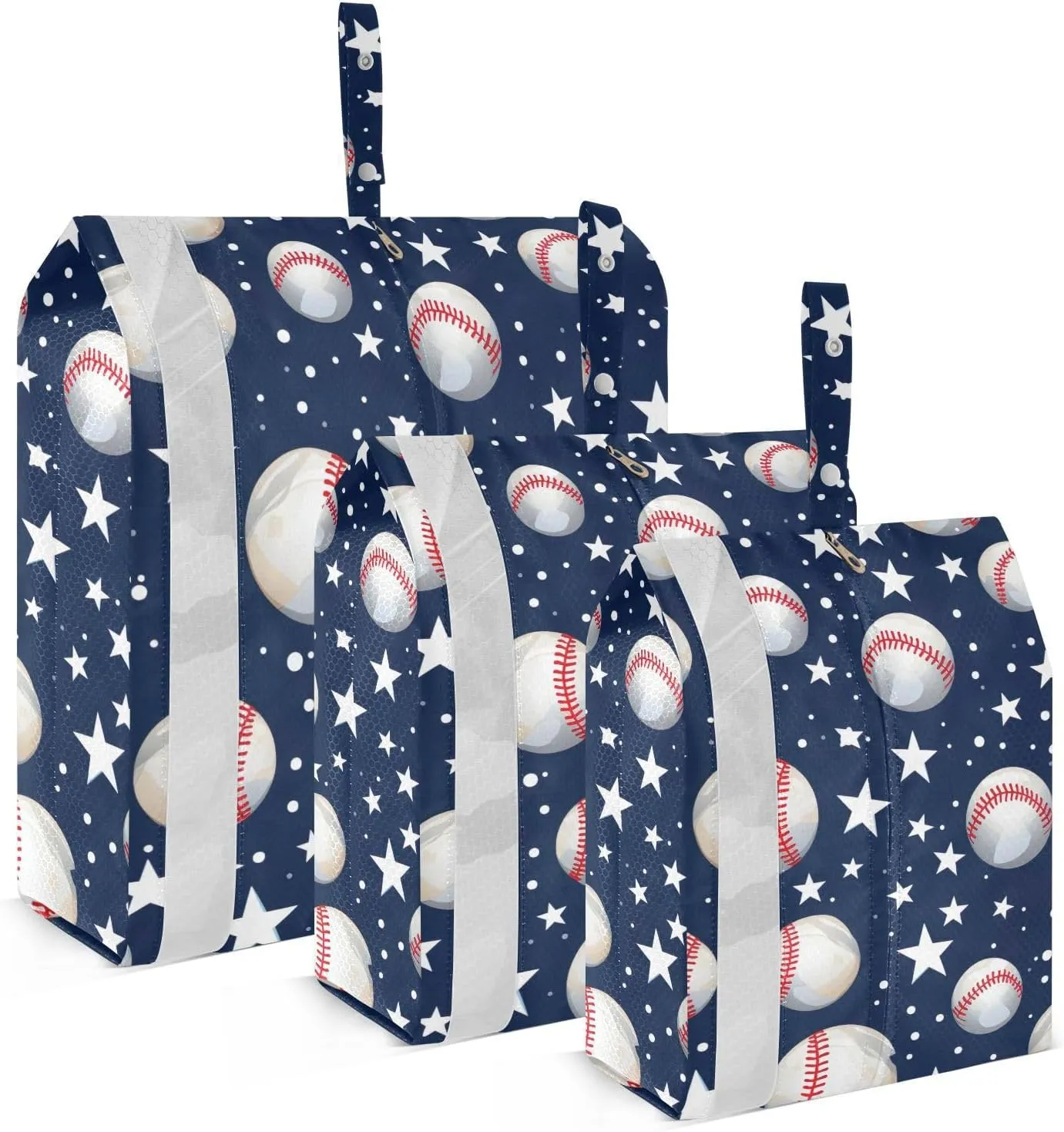 SPRIPORT Baseballs Stars 3 Set Compression Packing Cubes for Travel Lightweight Luggage Organizer Bags for Carry on Suitcase Travel Cubes for Man Woman Vacation Clothes