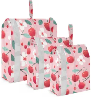 SPRIPORT Flowers Cherry 3 Set Compression Packing Cubes for Travel Lightweight Luggage Organizer Bags for Carry on Suitcase Travel Cubes for Vacation Man Woman Clothes