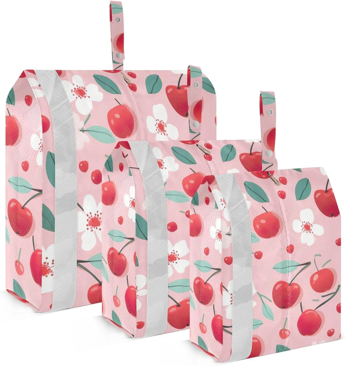 SPRIPORT Flowers Cherry 3 Set Compression Packing Cubes for Travel Lightweight Luggage Organizer Bags for Carry on Suitcase Travel Cubes for Vacation Man Woman Clothes