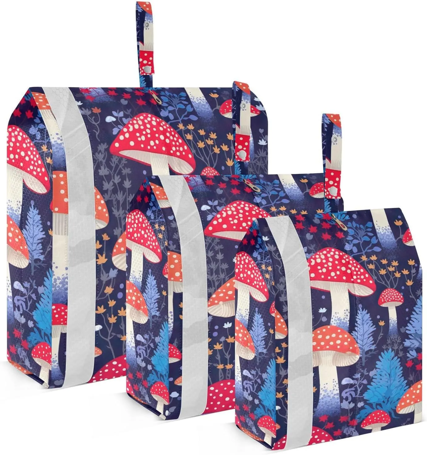 SPRIPORT Mushrooms 3 Set Compression Packing Cubes for Travel Lightweight Luggage Organizer Bags for Carry on Suitcase Travel Cubes for Woman Man Clothes