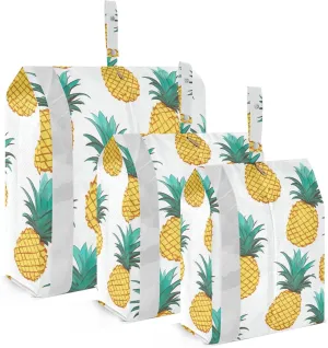 SPRIPORT Pineapple White 3 Set Compression Packing Cubes for Travel Lightweight Luggage Organizer Bags for Carry on Suitcase Luggage Cubes for Vacation Woman Man Clothes