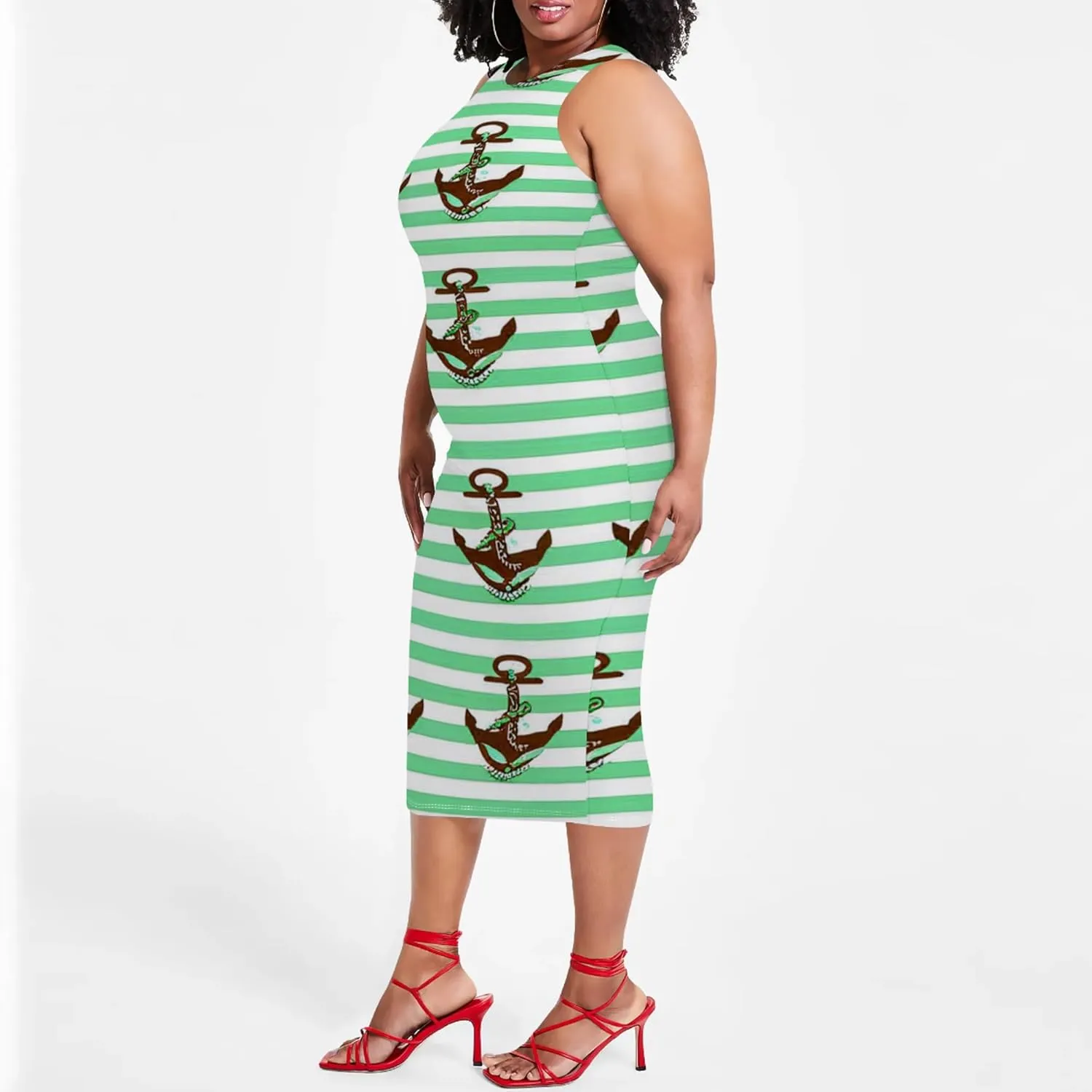 Summer Women's Sleeveless Tank Ruched Plus Size Bodycon Mini Sundress Midi Casual Dresses 2024