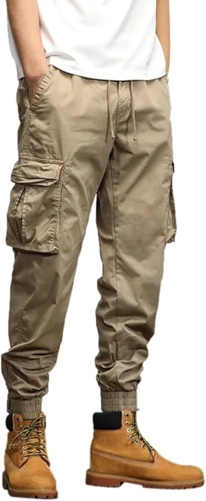 Sweatpant for Men with Pockets Loose Sweatpant 2023 Outdoor Autumn Men's Cargo Casual Pants Plain Color Joggers Men's