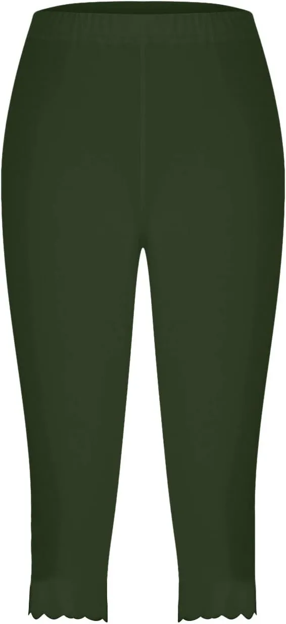TARIENDY Capri Leggings for Women 2025 Trendy High Waist Workout Pants Tummy Control Loose Comfy Yoga Sweatpants Trouser