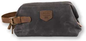 Toiletry Bag - Travel K2 - Coated Cotton Canvas and Leather - Magnetic Smart Opening System