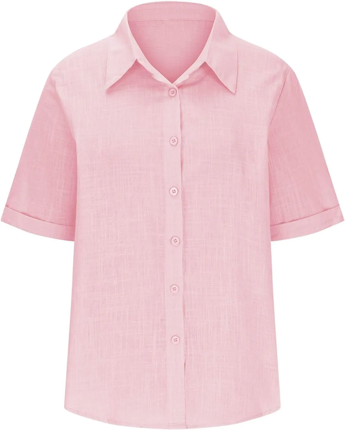 Tops for Women Trendy 2025 Fashion Summer Spring Short Sleeve Tee Shirts Casual Lapel Button Down Shirts Business