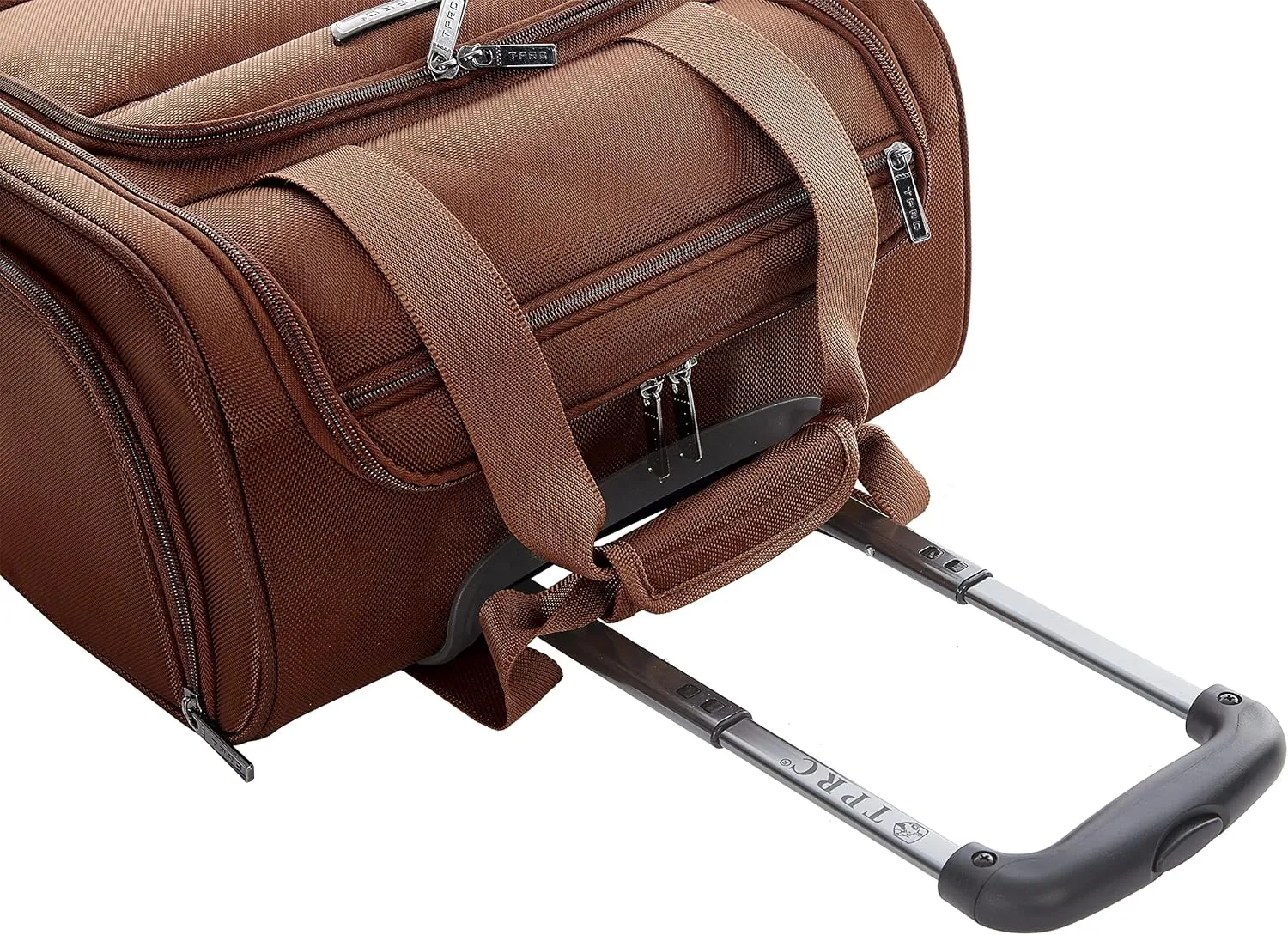 TPRC Smart Under Seat Carry-On Luggage with USB Charging Port, Brown, Underseater 15-Inch