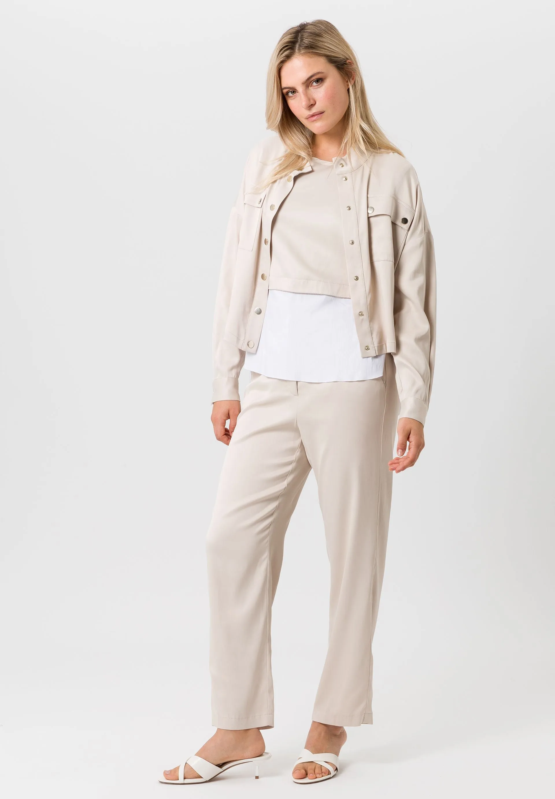 Tuzzi Gold Like Jacket With Elastic Hemline