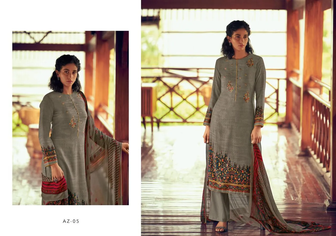 Varsha Fashion Presents Azra Pashmina Printed Fancy Designer Salwar Suits