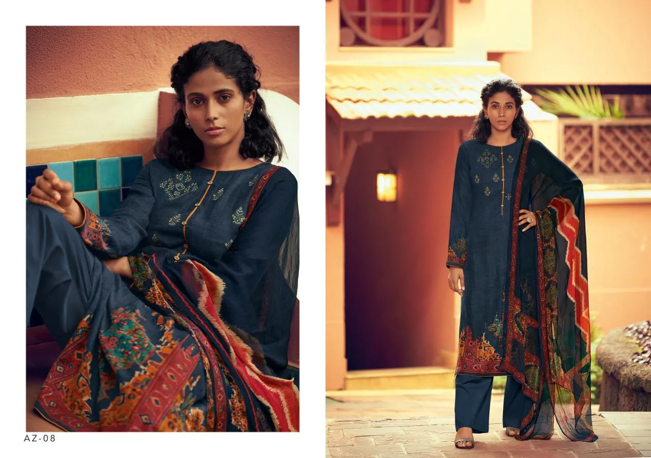 Varsha Fashion Presents Azra Pashmina Printed Fancy Designer Salwar Suits