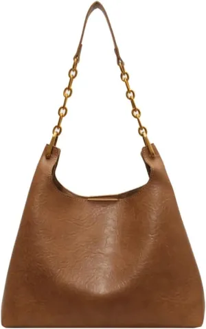 Vegan Leather Hobo Bags for Women Shoulder Bag Slouchy Tote Bag Modern Top Handle Handbag Purse