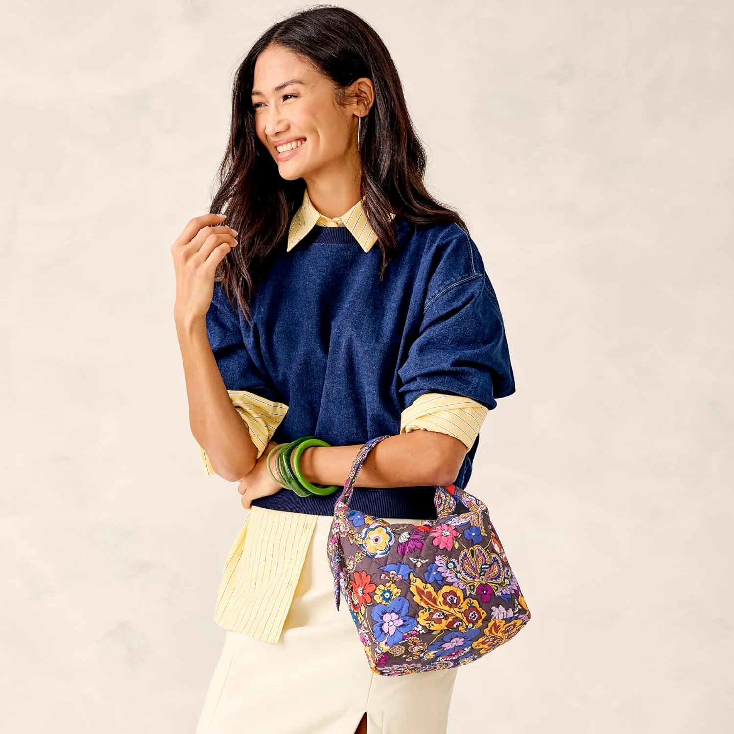 Vera Bradley Premium Cotton Astoria Shoulder Bag