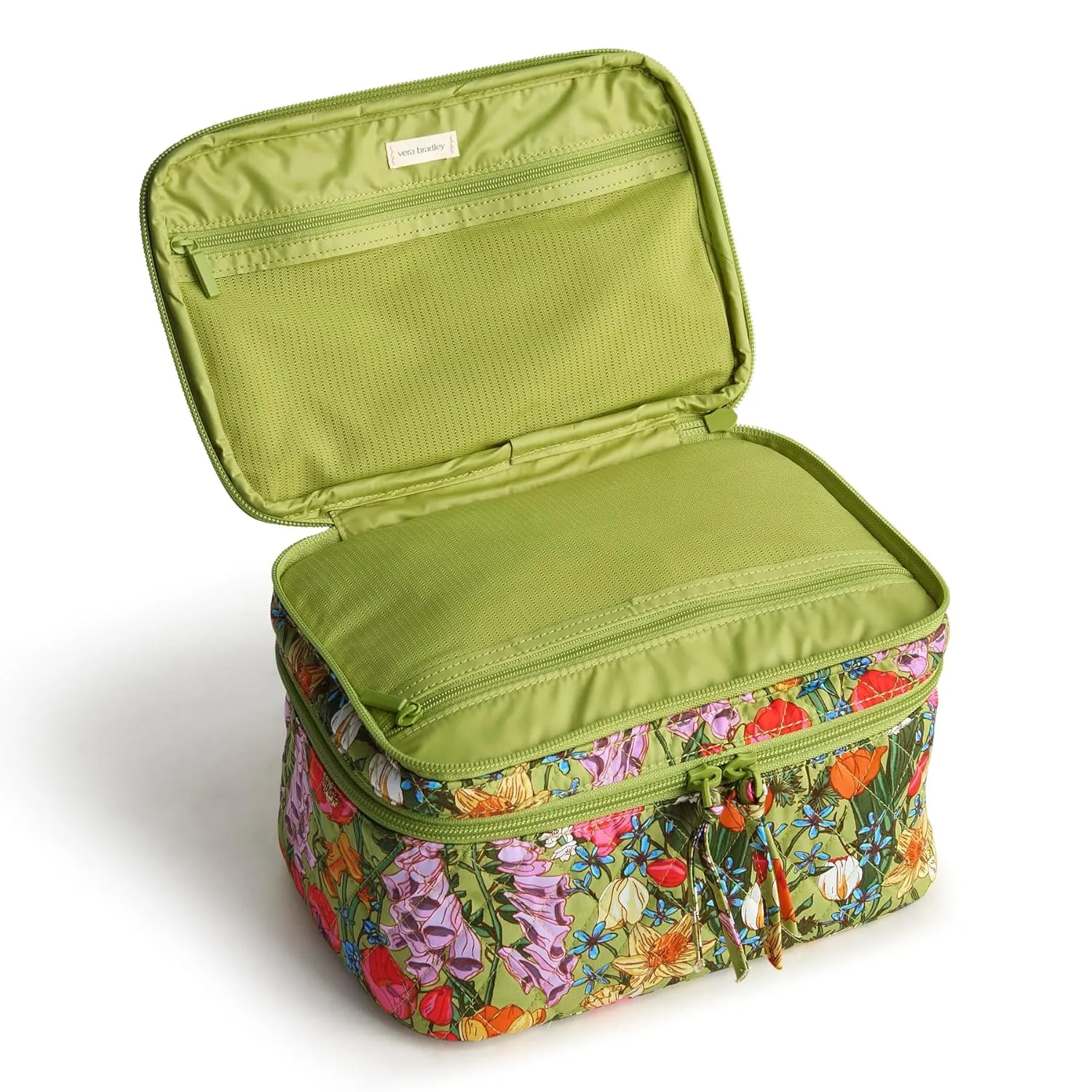 Vera Bradley Premium Cotton Brush Up Cosmetic Case