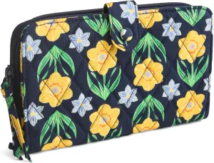 Vera Bradley Premium Cotton Large Tab Wallet, Daffodils