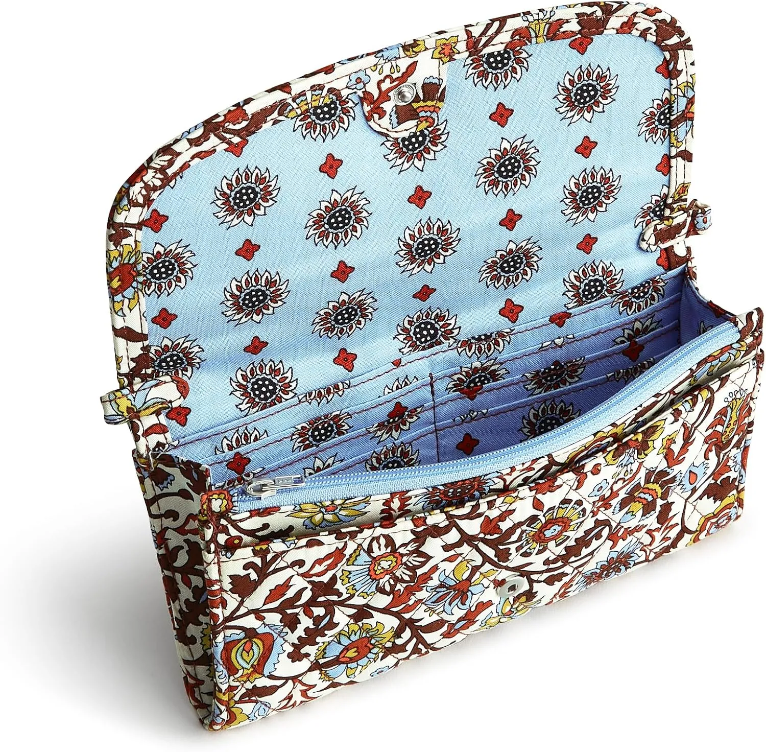 Vera Bradley Premium Cotton Wildwood Wallet Crossbody