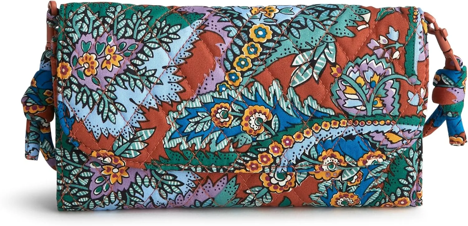 Vera Bradley Premium Cotton Wildwood Wallet Crossbody