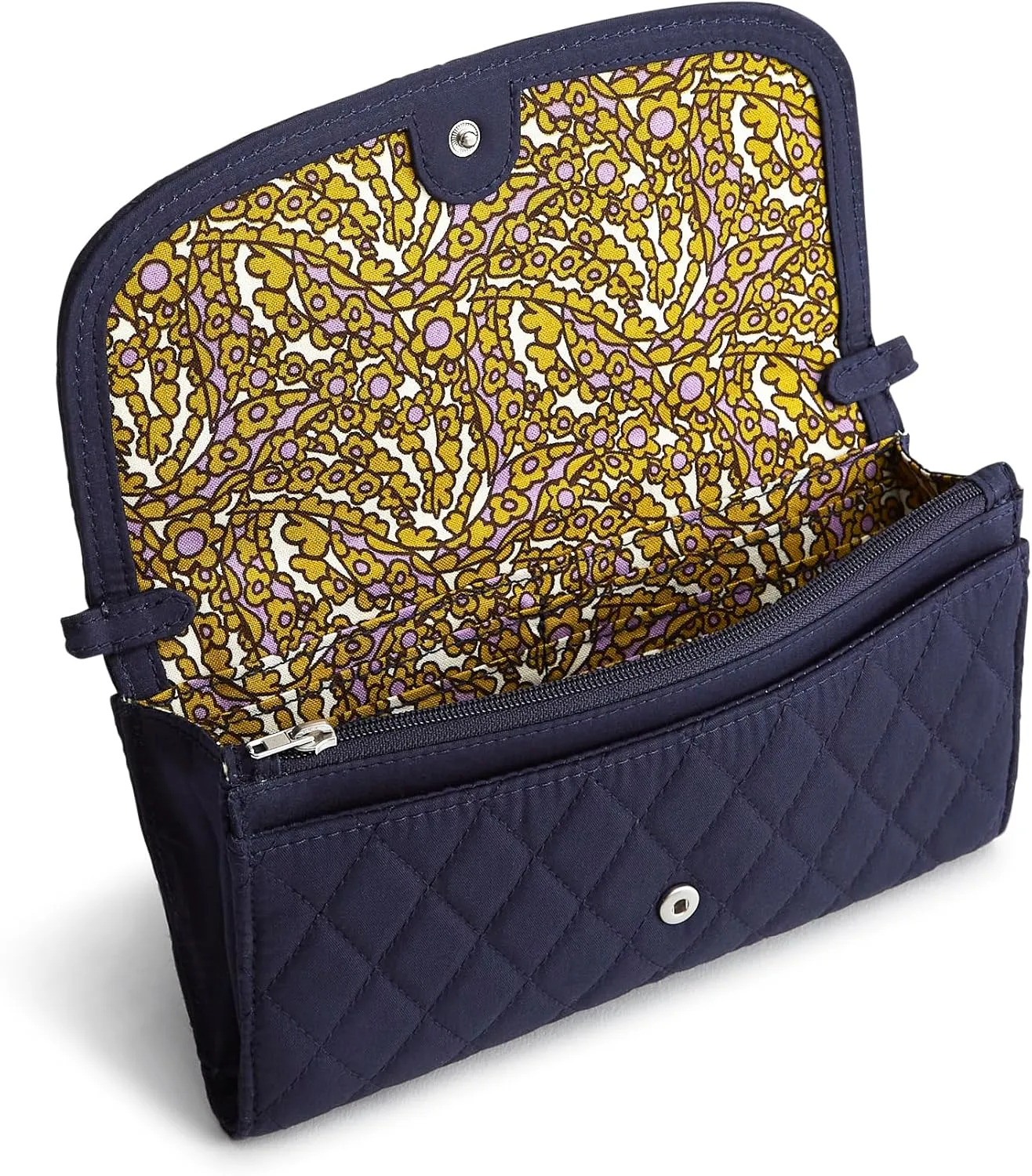 Vera Bradley Premium Cotton Wildwood Wallet Crossbody
