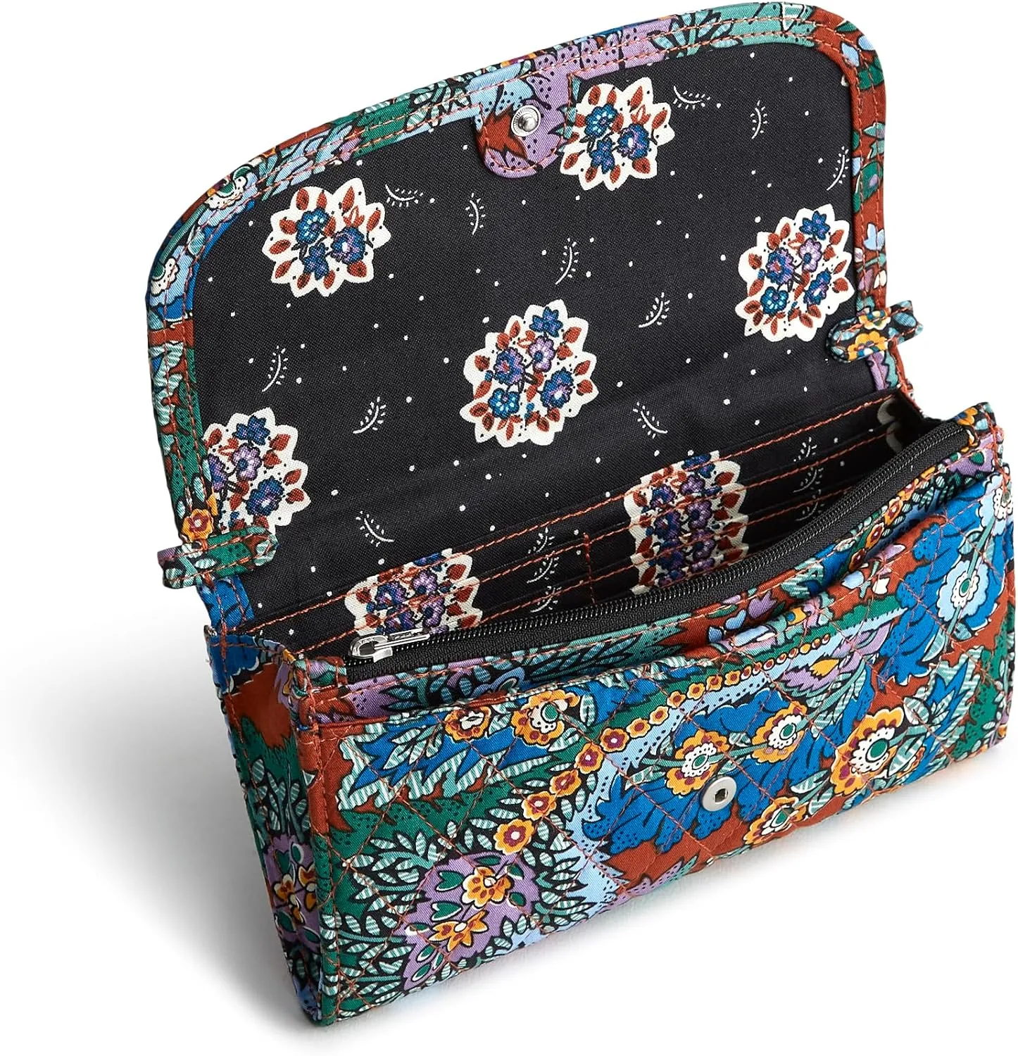Vera Bradley Premium Cotton Wildwood Wallet Crossbody